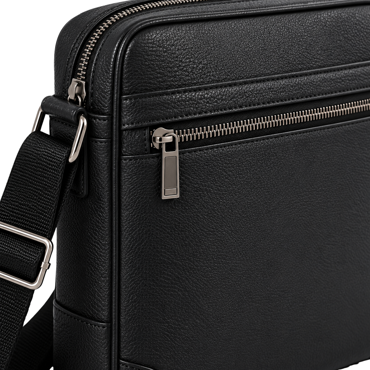 Premium Textured Crossbody Bag – Classic Black | OSTTRAVALLE
