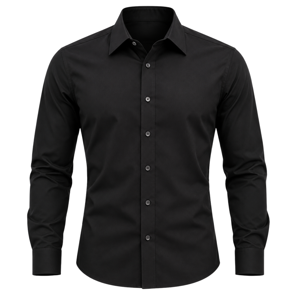 Premium Tailored Long Sleeve Shirt – Classic Black | OSTTRAVALLE
