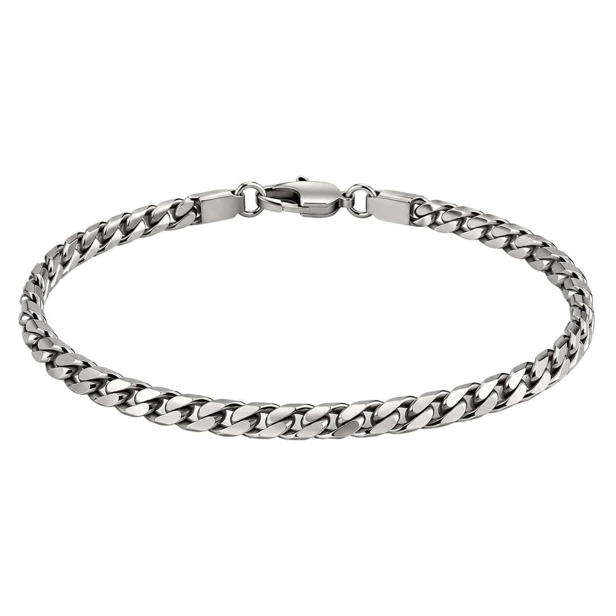 Premium Stainless Steel Cuban Link Bracelet – Polished Silver | OSTTRAVALLE