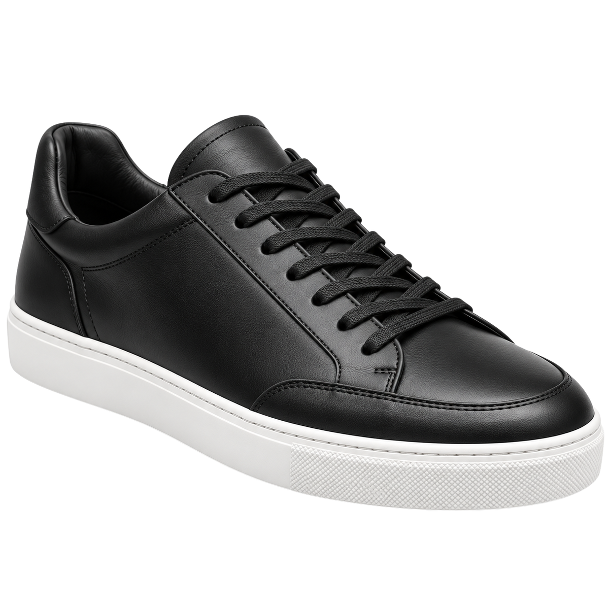 Premium Leather Low-Top Trainers – Classic Black | OSTTRAVALLE