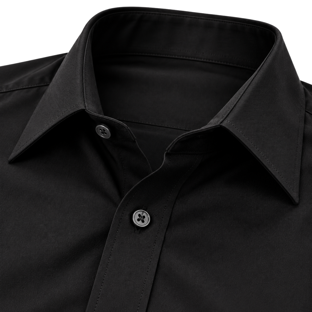 Premium Tailored Long Sleeve Shirt – Classic Black | OSTTRAVALLE