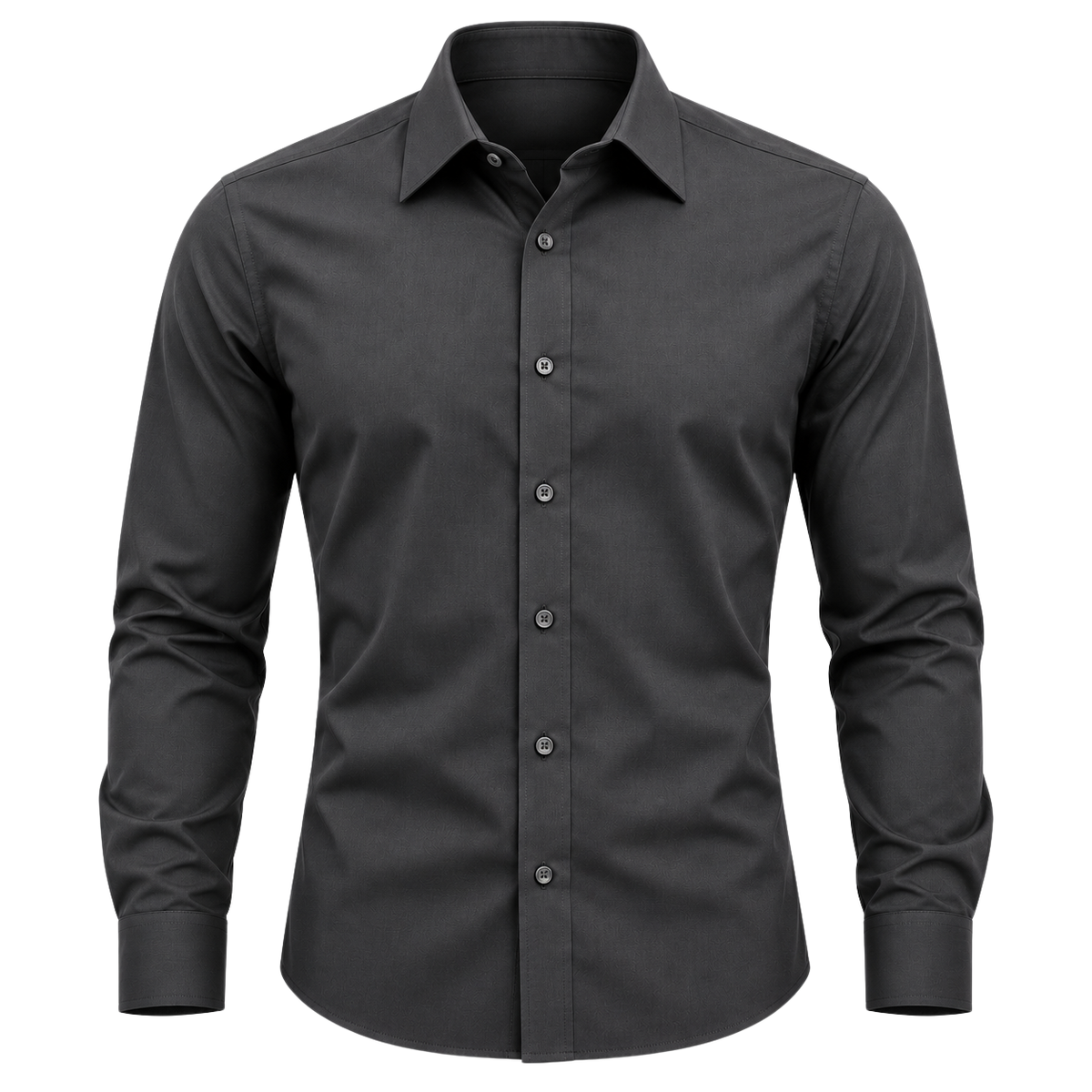 Premium Tailored Cotton Shirt – Charcoal Grey | OSTTRAVALLE