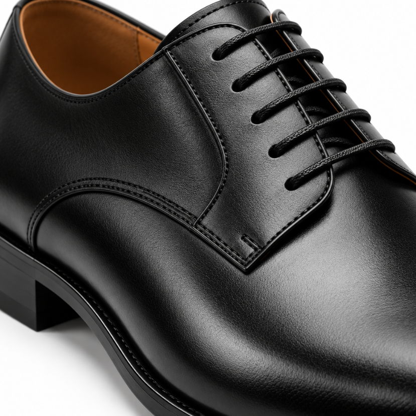 Premium Leather Derby Shoes – Classic Black | OSTTRAVALLE