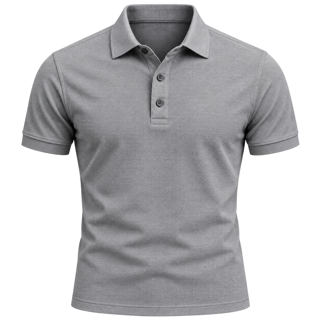 Premium Cotton Piqué Polo Shirt – Slate Grey | OSTTRAVALLE