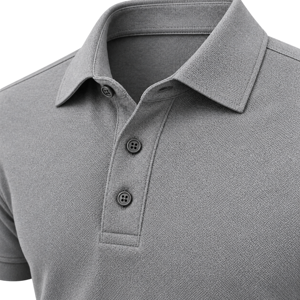 Premium Cotton Piqué Polo Shirt – Slate Grey | OSTTRAVALLE